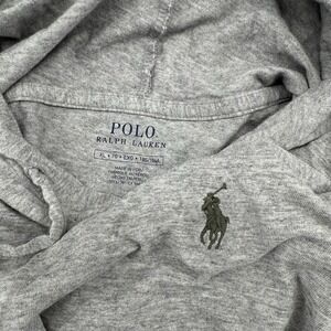 Polo Ralph Lauren Hoodie Men XL Gray Lightweight Pullover Jersey Long Sleeve